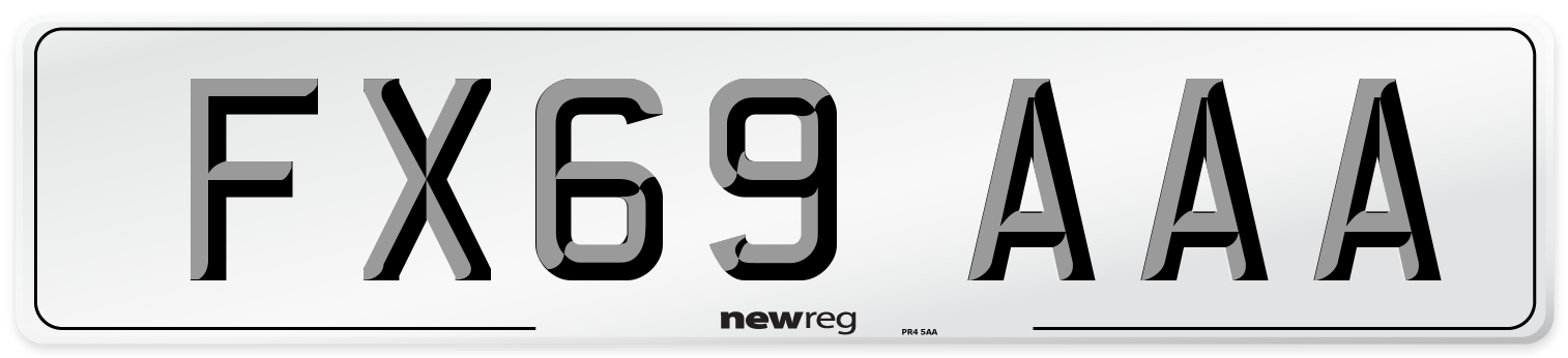 FX69 AAA Number Plate from New Reg